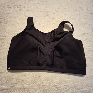 Glamorise Sport women's 42H black Elite Performance wireless sports bra NWOT